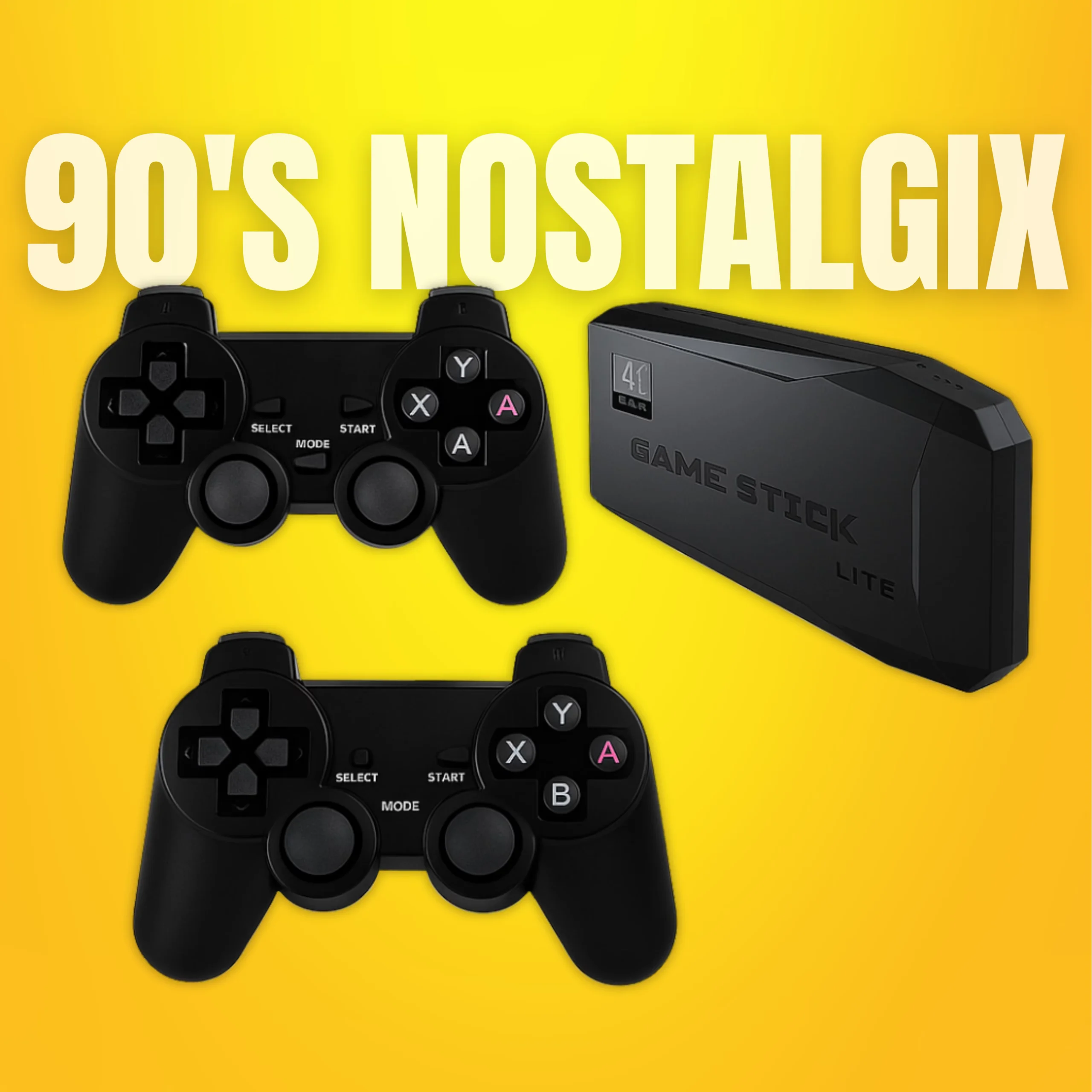 90s Nostalgix Retro Game Box with Mario, Contra & 10,000+ games